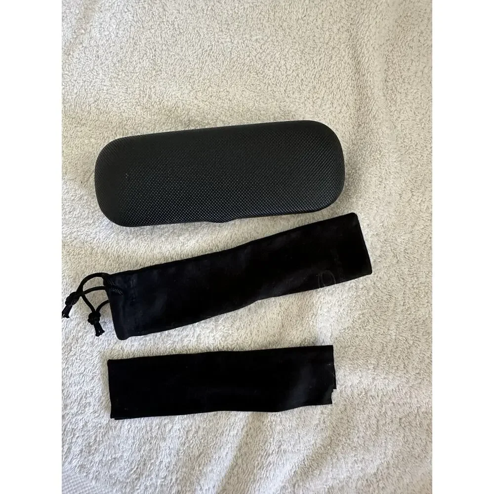 Men Small Glasses case - Eyeglasses Hard Shell Holder Pouch & Rough Black
